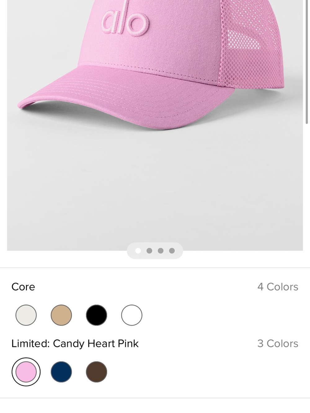 ALO Yoga ' Candy Heart Pink Trucker Cap